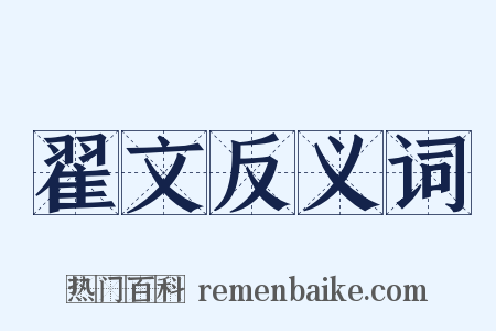 翟文反义词是什么意思的图片